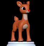 3d_(artwork) 3d_modeling 3d_print antlers black_eyes brown_body christmas deer digital_media_(artwork) feral hi_res holidays horn looking_straight male mammal new_world_deer red_nose reindeer rudolph_the_red-nosed_reindeer sillytoys smile solo stage