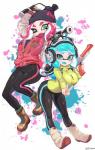 Rating: s
ID: 1898189
Date: 2019-06-09 18:15:24 -0400
Status: active
Score: 42
2019 5_fingers animal_humanoid blue_eyes blue_hair breasts cephalopod cephalopod_humanoid clothed clothing controller digital_media_(artwork) duo electronics fangs female fingers game_controller green_eyes hair hat headgear headphones headwear hi_res holding_controller holding_game_controller holding_object holding_toy holding_toy_gun humanoid ink ink_tank_(splatoon) inkling inkling_girl jtveemo looking_at_viewer marine marine_humanoid mollusk mollusk_humanoid nes_zapper nintendo nintendo_controller nintendo_entertainment_system octarian octoling one_eye_closed pink_hair pose pseudo_hair retro_controller short_hair simple_background smile splatoon teeth tentacle_hair tentacles toy toy_gun water_gun wink wireless_controller post #1898189