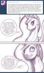 ask_blog ask_princess_molestia berry_punch_(mlp) comic crown dialogue english_text equid equine fan_character feathered_wings feathers female feral friendship_is_magic hair hasbro headgear hi_res horn john_joseco long_hair mammal monochrome my_little_pony mythological_creature mythological_equine mythology princess princess_celestia_(mlp) princess_molestia royalty solo stated_homosexuality stated_sexuality text tiara tumblr winged_unicorn wings