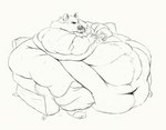 2020 anthro arm_rolls belly belly_rolls big_belly bodily_fluids canid canine cettus chair chubby_cheeks controller double_chin drooling fat_rolls fox furniture gaming hi_res huge_belly huge_cheeks immobile leg_rolls male mammal messy morbidly_obese morbidly_obese_anthro morbidly_obese_male navel neck_rolls nude obese obese_anthro obese_male overweight overweight_anthro overweight_male saliva sitting sketch sofa solo sweat