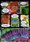 anthro dialogue duo fan_character hair hi_res laugh male marine nickelodeon on_model pancaketiffy robert_(pancaketiffy) sea_sponge smile spanish_text speech_bubble spongebob_squarepants spongebob_squarepants_(character) text toony toothy_grin translation_check translation_request vocalization