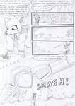 aircraft anthro black_and_white canid canine cellphone clothing cloud comic crash dasyuromorph duo dust dust_cloud electronics english_text female forest grass jacket kitfox-crimson macropod male mammal marsupial monochrome nature nature_background novus_(kitfox-crimson) onomatopoeia phone plant recently_extinct_species sketch sound_effects stolen_generation text thylacine topwear tree vehicle