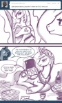 bottle comic container cookie crown cutie_mark dialogue duo english_text equid equine female female/female feral fleur_de_lis_(mlp) food friendship_is_magic hasbro headgear horn john_joseco magazine mammal my_little_pony mythological_creature mythological_equine mythology pornography princess princess_celestia_(mlp) princess_luna_(mlp) profanity quadruped royalty tail text tiara tumblr unicorn