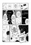 anthro canid canine clothing comic dialogue english_text felid fur hi_res kemono male mammal monochrome rolf saitou_(yakantuzura) text translated yakantuzura zinovy