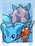 2020 absurd_res bite blitzdrachin blue_body conditional_dnp digital_media_(artwork) female feral fin generation_1_pokemon group hi_res horn lapras magikarp nintendo number page_number pokemon pokemon_(species) sea shell water