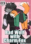 anthro book butt canid canine canis clothing comic distracting_watermark duo english_text fox hi_res kunfen male male/male mammal text watermark wolf