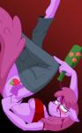 2014 alcohol anthro anthrofied apple berry_punch_(mlp) beverage blush bottle breasts cleavage clothed clothing container digital_media_(artwork) drunk earth_pony equid equine female food friendship_is_magic fruit gesture hair hasbro hi_res holding_bottle holding_container holding_object horse jrvanesbroek mammal my_little_pony panties plant pony purple_eyes purple_hair raised_finger raised_pinky shirt solo substance_intoxication tank_top thong topwear under_boob underwear upside_down wine wine_bottle