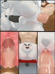 3:4 anal anal_penetration anthro ape balls bear bent_over bent_over_bench bin_(artist) bodily_fluids comic doggystyle domination/submission dripping duo from_behind_position genital_fluids genitals giant_panda hand_on_leg hand_on_own_leg hand_on_own_thigh hand_on_thigh haplorhine leg_grab locker_room locker_room_sex male male/male mammal manly musclegut muscular muscular_male nipples pecs penetration polar_bear precum precum_drip precum_in_ass primate sex slightly_chubby slightly_chubby_male smile submissive submissive_male sweat thigh_grab ursine