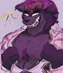 Rating: q
ID: 4687506
Date: 2024-03-29 18:21:40 -0400
Status: active
Score: 10
absurd_res anthro black_body black_fur blush canid canine canis clothed clothing fangs fluffos fur hair hat hayny_(character) headgear headwear hi_res male mammal musclegut muscular pecs pubes purple_body purple_fur purple_hair simple_background smile smiling_at_viewer solo taking_off_shirt teeth unbuttoned undressing white_clothing wolf post #4687506