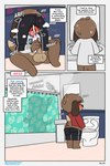 2:3 absurd_res animal_crossing anthro balls bathing bathroom blush bodily_fluids bottomwear brother_(lore) brother_and_sister_(lore) bulge canid canine canis clothing comic crushpepper cum cum_on_clothing cum_on_panties cum_on_underwear digby_(animal_crossing) domestic_dog duo english_text female genital_fluids genitals hi_res incest_(lore) inside isabelle_(animal_crossing) journal male mammal masturbating_with_clothes masturbation musk nintendo panties pants peeing penis shih_tzu shower showering sibling_(lore) sink sister_(lore) sweat text toilet toy_dog twincest_(lore) twins_(lore) underwear urine yoga_pants