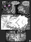 black_and_white bluebean comic dialogue eeveelution english_text fan_character fan_comic female garden_of_eden generation_2_pokemon generation_3_pokemon generation_6_pokemon glowing glowing_eyes greyscale hi_res mawile monochrome nintendo plusle pokemon pokemon_(species) semi-anthro shiny_pokemon sneasel sylveon text unavailable_at_source