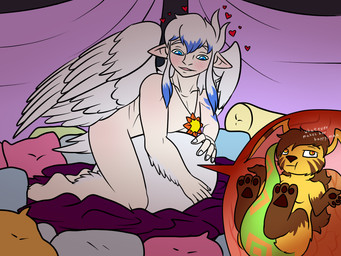 Rating: e
ID: 4925279
Date: 2024-07-17 16:48:53 -0400
Status: active
Score: 18
4:3 angel anthro bedding blanket blue_eyes blush duo egg egg_encasement egg_transformation english_text feathered_wings feathers female female/female gesture hair heart_symbol hi_res highlights_(coloring) humanoid humanoid_pointy_ears internal jakkai kieri_suizahn nest oviposition pillow pointy_ears rhea_snaketail sandentwins shrug slightly_damned sun_pendant tattoo text unbirthing vaginal vore white_hair willing_prey wings x-ray_view post #4925279