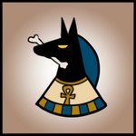 1:1 2_frame_animation animated ankh anthro anubian_jackal anubis bone canid canine canis chewing deity egyptian_mythology humor inonibird jackal low_res male mammal middle_eastern_mythology mythology short_playtime thumbnail