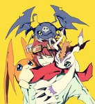 Rating: s
ID: 5456513
Date: 2025-03-25 19:12:41 -0400
Status: active
Score: 8
bandai_namco black_body black_fur blue_eyes demidevimon digimon digimon_(species) digimon_story:_time_stranger eyewear eyewear_on_head feral fur goggles goggles_on_head gomamon grin group hair head_wings human male mammal one_eye_closed orange_body orange_fur patamon red_hair smile soccerobsidian unusual_wing_placement white_body white_fur wings wink post #5456513