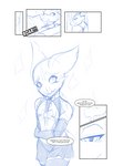 absurd_res blue_and_white clothed clothing comic crossdressing dominant dominant_female dragon english_text female femboy grey_body hi_res horn kobold lyam_(scalesindark) maid_uniform male monochrome mythological_creature mythological_scalie mythology pink_body queen_(scalesindark) scalesindark scalie sketch submissive submissive_male text tomboy tomgirl uniform