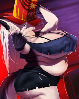 Rating: q
ID: 5731963
Date: 2025-07-24 18:26:05 -0400
Status: active
Score: 68
absurd_res anthro backfat belly belly_overhang big_butt black_clothing blue_clothing bottomwear breasts butt canid canine canis cleavage cleavage_cutout cleavage_overflow clothed clothing crop_top cutout double_chin ear_tuft eating eating_food erect_nipples fat_rolls female flabby_arms gesture hair hand_gesture hellaverse helluva_boss hi_res hotpants legwear long_hair long_nails loona_(helluva_boss) love_handles mammal middle_finger muldithekobold multicolored_body navel neck_bulge nipple_outline nipples overflowing_breasts overweight overweight_anthro overweight_female rolls shirt shirt_too_small shorts solo sound_effects stuffing_(food) tail takeout_box thick_tail thigh_highs tight_bottomwear tight_clothing tight_fit topwear torn_bottomwear torn_clothing tuft under_boob weight_gain wolf post #5731963