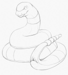 2015 anatomically_correct animal_genitalia cloaca ekans female feral generation_1_pokemon genitals graphite_(artwork) horizontal_cloaca looking_at_viewer monochrome naughty_face nintendo pokemon pokemon_(species) presenting presenting_cloaca pupils rattle_(anatomy) reptile scalie seductive simple_background sketch slit_pupils snake solo tongue tongue_out traditional_media_(artwork) white_background yaroul