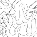 1:1 3_fingers ambiguous_gender ancient_pokemon claws duo fangs feral fingers french_kissing generation_2_pokemon generation_9_pokemon hyper hyper_tongue kissing legendary_pokemon licking licking_tongue long_tongue monochrome multi_tongue nintendo paradox_pokemon pokemon pokemon_(species) sevi_blaze suicune teeth tongue tongue_out walking_wake wtf_already?