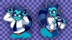 Rating: s
ID: 5319780
Date: 2025-01-20 14:47:06 -0500
Status: active
Score: 2
16:9 2023 anthro bar_emanata belt belt_buckle biped black_emanata black_heart blue_background blue_body blue_countershading blue_ears blue_fur blue_markings blue_necktie blue_sclera blue_tail breasts buckle cazadora_(rentonreverb) checkered checkered_background clothed clothed_anthro clothed_female clothing collared_shirt colored countershade_face countershading devil_horns_(gesture) dipstick_fingers dress_shirt emanata english_description facial_markings female female_anthro fur gesture hand_gesture head_markings heart_gesture hi_res mammal markings mask_(marking) necktie pattern_background pedrodesenhador procyonid purple_background raccoon ring_(marking) ringed_tail shaded shirt simple_background solo standing striped_markings striped_tail stripes tail tail_markings topwear watermark white_clothing white_dress_shirt white_eyes white_shirt white_topwear widescreen post #5319780