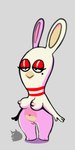 1:2 anthro bowling_pin breasts dubiousdunk eyeshadow female genitals grey_background half-closed_eyes lagomorph leporid makeup mammal markings meme mole_(marking) narrowed_eyes nipples pussy rabbid rabbit rabbit_ears raving_rabbids rayman_(series) simple_background smile solo standing ubisoft what white_body wyer_bowling_(meme)