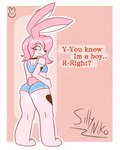 Rating: q
ID: 4696573
Date: 2024-04-02 23:54:46 -0400
Status: active
Score: 47
4:5 anthro athletic_wear big_butt blush bottomwear butt clothing dialogue domestic_rabbit duo ear_piercing femboy fur gym_bottomwear gym_shorts hair hi_res lagomorph leporid long_ears looking_back lop_rabbit male mammal mochi_(sillyniko) nervous oryctolagus piercing pink_body pink_fur pink_hair rabbit rear_view short_hair shorts sillyniko simple_background solo tattoo text thick_thighs wide_hips post #4696573