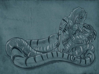 Rating: e
ID: 5700224
Date: 2025-07-10 20:29:45 -0400
Status: active
Score: 14
4:3 anthro apode caribou_(artist) cobra coiling coiling_another draconcopode duo erection from_front_position frottage genitals humanoid_genitalia humanoid_penis legless male male/male markings naga nude nude_anthro nude_male ophius_(bahumot) penile penis penises_touching python reptile scales scalie serandite serpentine sex simple_background smile snake snake_hood tail post #5700224