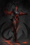 2022 2_horns 4_arms absurd_res arm_spikes armwear big_breasts big_mouth_(anatomy) biped black_claws black_horn black_spikes breasts claws clothed clothing curved_horn curvy_female curvy_figure curvy_humanoid darkness demon demon_humanoid dewclaw digitigrade elemental_manipulation exalted_imeda featureless_breasts female fire fire_manipulation fishnet_armwear fishnet_clothing fishnet_legwear full-length_portrait glistening glistening_breasts glowing glowing_clothing glowing_crotch glowing_mouth grey_body hands_covering_crotch hell hi_res horn hourglass_figure hourglass_figured_female hourglass_figured_humanoid humanoid lace leg_spikes legwear multi_arm multi_limb not_furry open_mouth partially_clothed portrait raised_hand red_clothing red_mouth scary shaded shoulder_spikes skimpy solo spikes spikes_(anatomy) spread_arms stinger_tail thick_thighs three-quarter_view toeless_legwear topless towerpractice walking wide_hipped_female wide_hipped_humanoid wide_hips