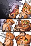 Rating: q
ID: 5137165
Date: 2024-10-24 21:01:52 -0400
Status: active
Score: 90
annoyed anthro belt blush bodily_fluids canid canine canis cheek_tuft chest_lick claws clenched_teeth clothing comic confusion death_(puss_in_boots) dialogue domestic_cat dreamworks dropped duo ears_down english_text eyes_closed face_lick facial_tuft falling fangs felid feline felis fluffy fur fuzzy green_eyes grey_body grey_fur hand_held hand_on_head handheld hi_res holding_another in_hand kaffeinn licking licking_another looking_at_viewer lust lying male male/male mammal meow neck_tuft on_back on_ground one_eye_closed open_mouth orange_body orange_fur pivoted_ears puss_in_boots_(dreamworks) puss_in_boots_(franchise) rubbing_head saliva saliva_string signature simple_background size_difference struggling sweat tabby_cat teeth text thinking thoughtful_expression tongue tongue_out tuft white_background wide_eyed wolf post #5137165