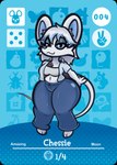 abstract_background amiibo_card anthro arturfox blue_eyes bottomwear breasts card clothed clothing digital_media_(artwork) female full-length_portrait hair hi_res jacket mammal mouse murid murine navel pants portrait rodent shirt short_stack solo standing tail topwear white_body white_hair