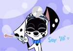 Rating: s
ID: 2433356
Date: 2020-10-03 19:34:51 -0400
Status: active
Score: 22
101_dalmatian_street 101_dalmatians black_body black_fur canid canine canis collar dalmatian disney dizzy_(101_dalmatians) doctor domestic_dog english_text eyes_closed female feral fur head_mirror heart_symbol holding_object mammal medical_instrument multicolored_body scientific_instrument simple_background smile solo spots text thermometer two_tone_body white_body white_fur whitewolf20xx post #2433356