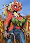 Rating: q
ID: 5222491
Date: 2024-12-04 10:13:58 -0500
Status: active
Score: 100
anthro big_breasts bittenhard blaziken blonde_hair blue_sky blush breasts butt chest_tuft cleavage clothed clothing curvy_figure farmer female field freckled_breasts freckled_butt freckled_face freckled_shoulders freckles fur generation_3_pokemon green_clothing green_topwear hair holding_object holding_tool hourglass_figure navel nintendo nipple_outline nipples non-mammal_breasts non-mammal_nipples outside overalls pokemon pokemon_(species) red_body red_fur scuted_arms scutes simple_background sky solo tied_hair tools topwear tuft wheat wheat_field wide_hips post #5222491