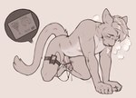Rating: e
ID: 5604544
Date: 2025-05-28 13:24:56 -0400
Status: active
Score: 81
2025 5_fingers all_fours anthro blush bodily_fluids breath claws curled_tail cutaway digital_media_(artwork) dripping enigma_(that_cat_enigma) erection eyes_closed felid feline finger_claws fingers fur genital_fluids genitals greyscale hair male mammal monochrome motion_lines nipples nude nude_anthro nude_male panting penile penis precum precum_drip seraphictiger sex_toy simple_background solo sweat sweatdrop tail thigh_strap timer vibrator vibrator_controller vibrator_on_penis watermark wire post #5604544