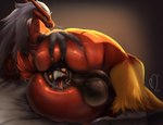 Rating: e
ID: 5411505
Date: 2025-03-04 11:08:36 -0500
Status: active
Score: 146
almost_fully_inside anal anal_head_gulp anal_penetration anal_vore anus avian balls big_balls big_butt bird blaziken bodily_fluids butt claws fur generation_3_pokemon genitals green_eyes hair hi_res looking_at_viewer looking_back male moofus moofus_(character) musk nintendo partially_inside penetration perineum pokemon pokemon_(species) presenting presenting_anus presenting_hindquarters rear_view red_body shiny_pokemon simple_background solo sweat vore white_hair yellow_body yellow_fur post #5411505