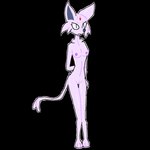 1:1 alpha_channel anthro breasts ears_up eeveelution espeon female generation_2_pokemon genitals hair hand_behind_back hiddenbird nintendo nipples nude pokemon pokemon_(species) purple_body purple_hair pussy simple_background solo standing tail transparent_background triandra_(hiddenbird) unimpressed