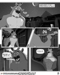 4:5 amenhotep_(misterstallion) bovid bovine cattle clothing comic dialogue egyptian egyptian_clothing english_text hi_res male male/male mammal misterstallion muscular ra-mei_(misterstallion) shirtless text