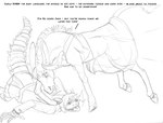 anthro arania armadillo_girdled_lizard asinus carla_(tcitw) clothed clothed_feral clothing comic dialogue donkey dress duo english_text equid equine female feral girdled_lizard herm_(lore) hooves jack_(tcitw) kilt lizard male mammal monochrome open_mouth reptile scales scalie sharp_teeth tail tail_tuft teeth text the_cabin_in_the_woods_(arania) tongue tongue_out tuft