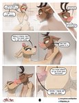 2022 5_fingers absurd_res alpha_rain anthro anthro_on_anthro anthrofied antlers balls bathing bathroom black_nose blush bow_(feature) bow_ribbon breasts brown_body brown_fur butt clarice_(rudolph_the_red-nosed_reindeer) comic cough countershading deer dialogue duo english_text erection eyes_closed female fingers fur genitals glowing glowing_nose hand_on_neck hi_res horn humanoid_hands indoor_nudity indoor_sex inside intimate kissing kneeling male male/female mammal navel new_world_deer nipples nude open_mouth open_smile page_number penis pussy red_nose reindeer romantic romantic_couple rudolph_the_red-nosed_reindeer rudolph_the_red-nosed_reindeer_(tv_special) sex shower shower_sex showering showering_together smile snickering speech_bubble standing steam tan_body tan_fur text tongue url water wet wet_body wet_fur