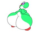 animated anthro dinosaur male mario_bros nintendo prehistoric_species reptile scalie short_playtime solo yoshi yoshi_super_green