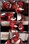 3d_(artwork) absurd_res animatronic anthro big_breasts binocszoomx10 black_border border breasts canid canine crossgender digital_media_(artwork) duo english_text female five_nights_at_freddy's fox foxy_(fnaf) hi_res machine male male/female mammal nipples robot scottgames selfcest shocked smile source_filmmaker_(artwork) square_crossover text