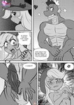 abs anthro anthrofied applejack_(mlp) balls biceps blush comic dragon embarrassed english_text equid equine erection female friendship_is_magic genitals hasbro hi_res looking_at_genitalia looking_at_penis male mammal muscular muscular_male my_little_pony mythological_creature mythological_scalie mythology nude penis pia-sama scalie spike_(mlp) text