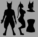 3_toes 5_fingers alpha_channel anthro armor biped body_armor breasts canid canine claws digitigrade featureless_breasts featureless_crotch feet female female_anthro fingerpads fingers foozy hindpaw mammal monochrome nude pawpads paws raythan solo tail toe_claws toes