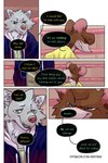 2:3 angry bastriw canid canine canis clothing comic dialogue english_text fran_(bastriw) green_eyes heterochromia hi_res male mammal murid murine nico_(bastriw) rat rodent text url wolf yellow_eyes