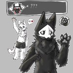 Rating: s
ID: 4351323
Date: 2023-10-14 00:38:14 -0400
Status: active
Score: 146
1:1 absurd_res animal_humanoid anthro black_body black_fur blue_eyes bulge canid canid_humanoid canine canine_humanoid changed_(video_game) claws clothed clothing colored digital_drawing_(artwork) digital_media_(artwork) dr._k_(changed) duo_focus english_text finger_claws fur gas_mask gesture goo_creature group heart_symbol hi_res humanoid light lighting lin_(changed) looking_at_viewer male mammal mammal_humanoid mask neck_tuft pawpads paws puro_(changed) question_mark red_eyes redtale shaded signature simple_background sparkles speech_bubble text tuft underwear underwear_only waving waving_at_viewer waving_hand white_body white_fur post #4351323