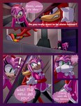 2019 absurd_res amy_rose anthro breech_loader clothed clothing comic detailed_background duo echidna english_text eulipotyphlan female fur green_eyes handwear hedgehog hi_res knuckles_the_echidna male mammal monotreme purple_eyes sega sonic_the_hedgehog_(series) text toso violence