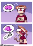 20pesos_sopa absurd_res arrow_sign brain brain_damage clothing comic food for_a_head hi_res humanoid male no_pupils noodles not_furry object_head organs pain red_clothing red_shirt red_topwear self_insert shirt solo sopa_(20pesos_sopa) spanish_text speech_bubble standing text topwear