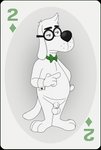 animal_genitalia anthro balls beagle belly bottomless bow_tie canid canine canis card card_template clothed clothing cuff_links detached_sheath diamonds_(suit) domestic_dog eyewear fully_sheathed fur genitals glasses half-closed_eyes hi_res hunting_dog jay_ward_productions male mammal mr._peabody mr._peabody_and_sherman narrowed_eyes neenya nude penis playing_card playing_card_template scent_hound sheath simple_background slightly_chubby solo suit_symbol two_of_diamonds white_body white_fur