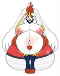 2021 anthro areola belly big_areola big_belly big_breasts big_butt big_nipples blush breasts buckteeth butt cinderace colored digital_media_(artwork) ears_down exercise_ball eyelashes female front_view generation_8_pokemon gigantamax_cinderace gigantamax_pokemon heart_on_belly heart_symbol hi_res huge_areola huge_belly huge_breasts huge_butt huge_nipples hyper hyper_belly hyper_pregnancy long_ears matospectoru navel nintendo nipple_dip nipples open_mouth open_smile outie_navel pink_areola pink_nipples pink_tongue pivoted_ears pokemon pokemon_(species) pregnant pregnant_anthro pregnant_female red_eyes red_nose simple_background sitting sitting_on_object slightly_chubby slightly_chubby_anthro slightly_chubby_female smile solo teeth thick_thighs tongue white_background white_body white_ears yellow_inner_ear