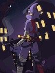 Rating: e
ID: 5178575
Date: 2024-11-13 00:56:12 -0500
Status: active
Score: 18
3:4 bandage belt city cityscape clothing detailed_background exhibitionism female gills gun hi_res hylotl katana knee_pads light looking_at_viewer melee_weapon miu_(nekuzx) moon moonlight multi_eye nude plant pouch_(clothing) ranged_weapon rifle rifle_sling scabbard sevens_artchive shrub smoking_gun solo star starbound sword torn_clothing weapon post #5178575