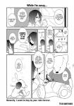 anthro canid canine canis clothing comic dialogue english_text female fur greyscale hi_res human ill kemono lila_(kashiwagi_aki) male mammal monochrome onomatopoeia plushie sound_effects teddy_bear text toy translated wolf yakantuzura young zinovy