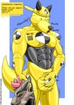 after_transformation bound canid canine canis criminal dronesuit dummy encasement goo_(disambiguation) hero hi_res hr hyena latex mammal null_bulge punishment toysuit transformation wolf xedryk